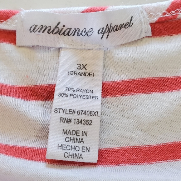 Ambiance Apparel Striped Tank Top size 3X - Picture 7 of 13